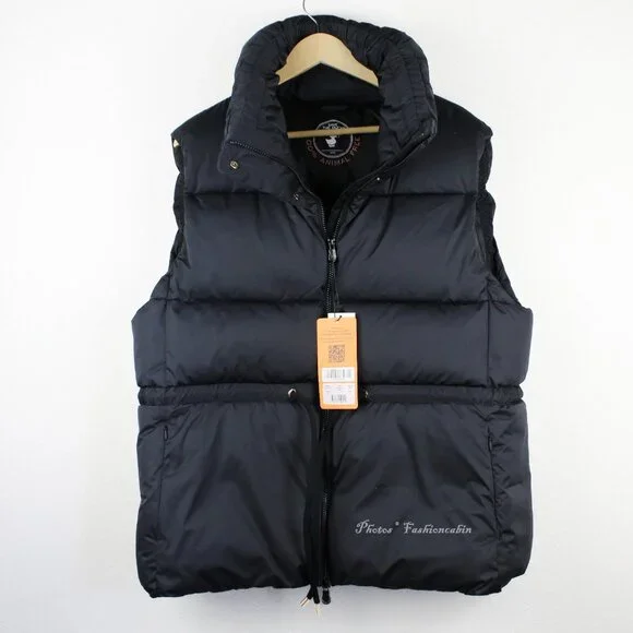 NWT Save The Duck Ren Puffer Vest, Black, 6/XL– Eco-Friendly, Drawstring Waist